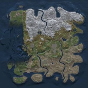 Thumbnail Rust Map: Procedural Map, Size: 4250, Seed: 203072025, 16 Monuments