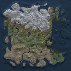 Thumbnail Rust Map: Procedural Map, Size: 4600, Seed: 1200, 16 Monuments