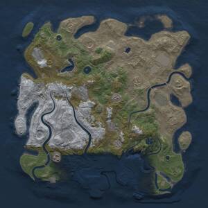 Thumbnail Rust Map: Procedural Map, Size: 4250, Seed: 508886244, 16 Monuments