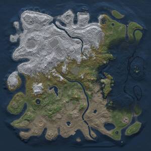 Thumbnail Rust Map: Procedural Map, Size: 4500, Seed: 1501452782, 16 Monuments