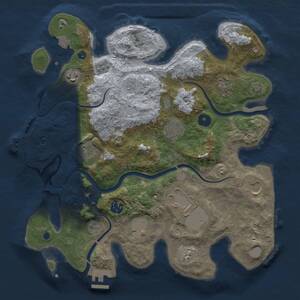 Thumbnail Rust Map: Procedural Map, Size: 3500, Seed: 1641843215, 15 Monuments