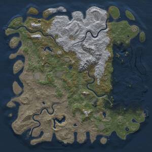 Thumbnail Rust Map: Procedural Map, Size: 6000, Seed: 1904031226, 17 Monuments