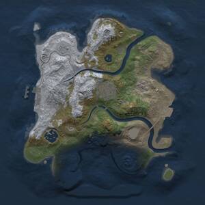 Thumbnail Rust Map: Procedural Map, Size: 2500, Seed: 938674520, 8 Monuments