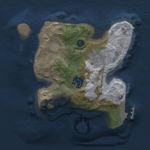 Thumbnail Rust Map: Procedural Map, Size: 2000, Seed: 255598197, 5 Monuments