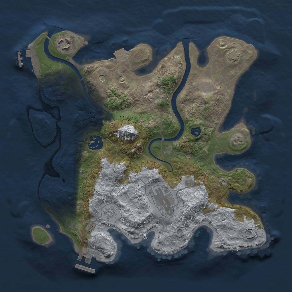 Rust Map: Procedural Map, Size: 2900, Seed: 202022, 9 Monuments