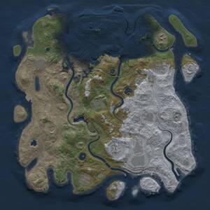 Thumbnail Rust Map: Procedural Map, Size: 4250, Seed: 887190713, 17 Monuments