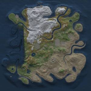 Thumbnail Rust Map: Procedural Map, Size: 3500, Seed: 385431486, 14 Monuments