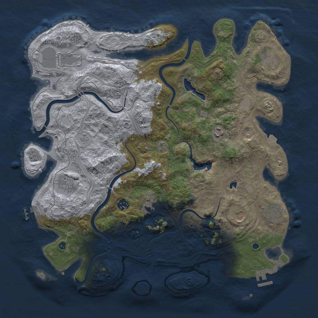 Rust Map: Procedural Map, Size: 4250, Seed: 459373670, 15 Monuments