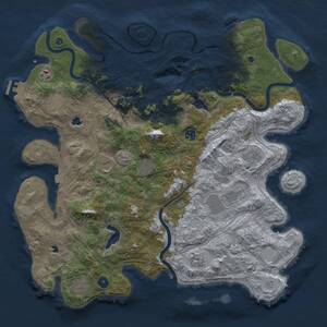 Thumbnail Rust Map: Procedural Map, Size: 4500, Seed: 1619742437, 16 Monuments