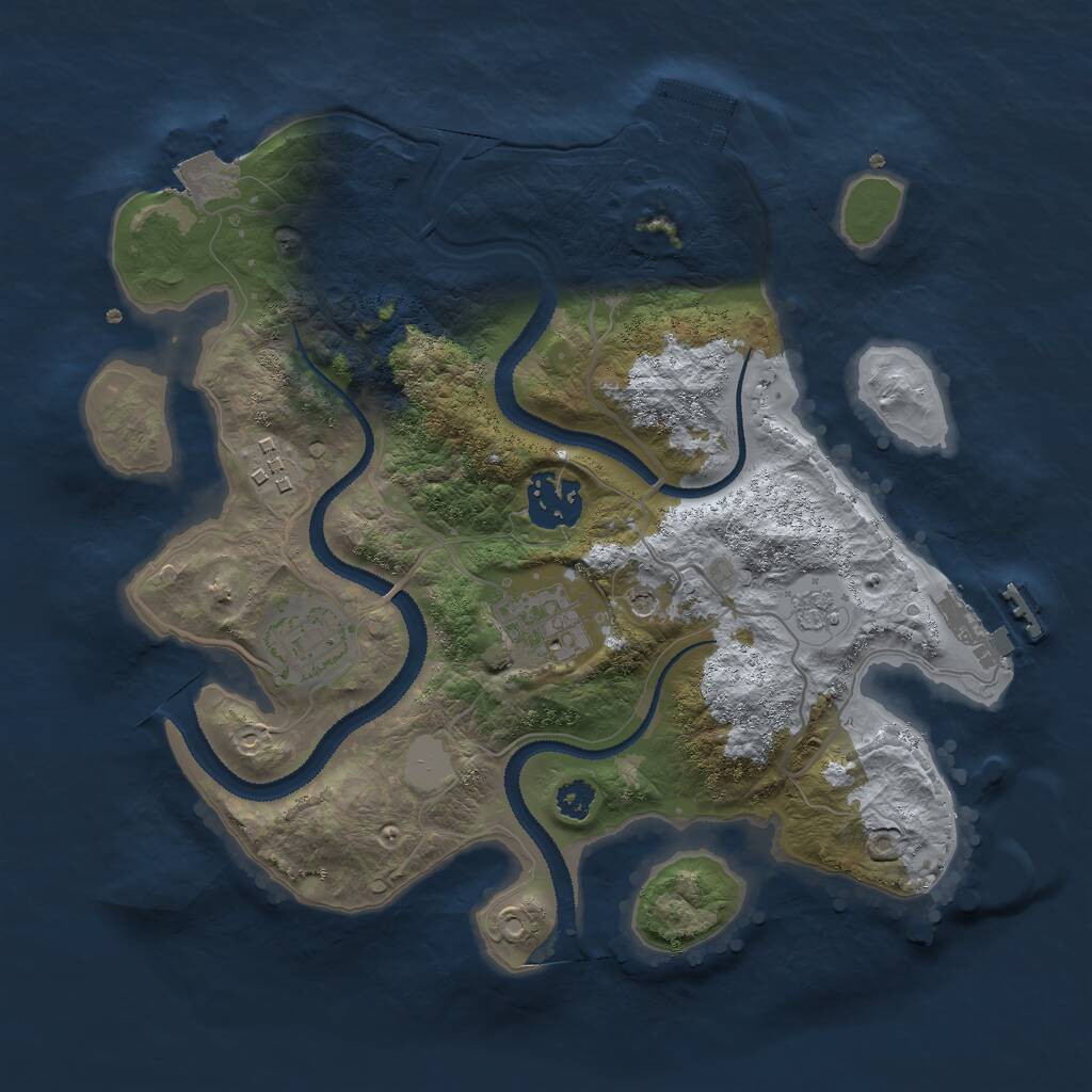 Rust Map: Procedural Map, Size: 2850, Seed: 65656565, 9 Monuments