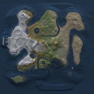 Thumbnail Rust Map: Procedural Map, Size: 2500, Seed: 1056429854, 8 Monuments