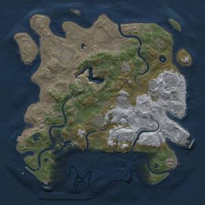 Thumbnail Rust Map: Procedural Map, Size: 4250, Seed: 1704273461, 16 Monuments