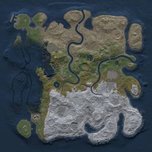 Thumbnail Rust Map: Procedural Map, Size: 3750, Seed: 336056633, 15 Monuments