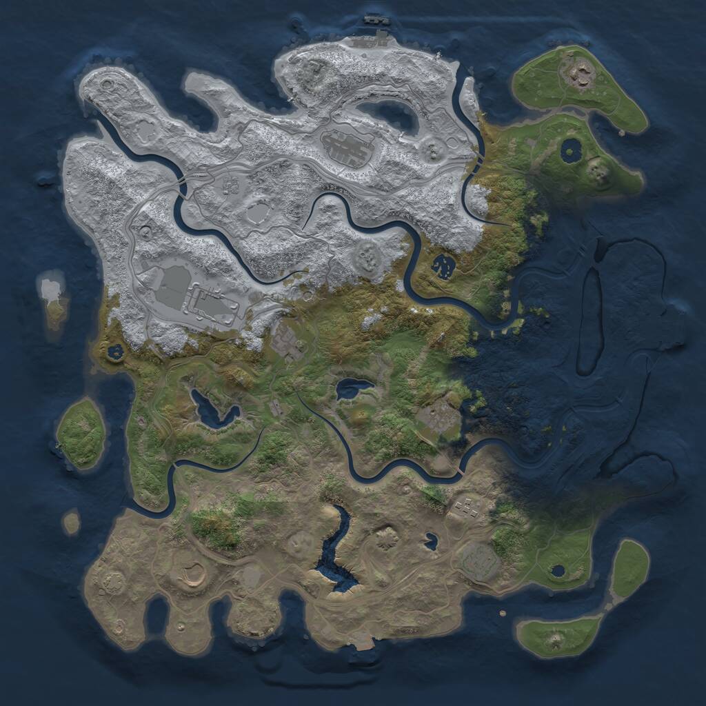 Rust Map: Procedural Map, Size: 4500, Seed: 1768819639, 15 Monuments