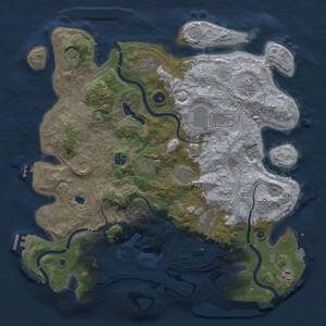 Thumbnail Rust Map: Procedural Map, Size: 4250, Seed: 1907192915, 16 Monuments