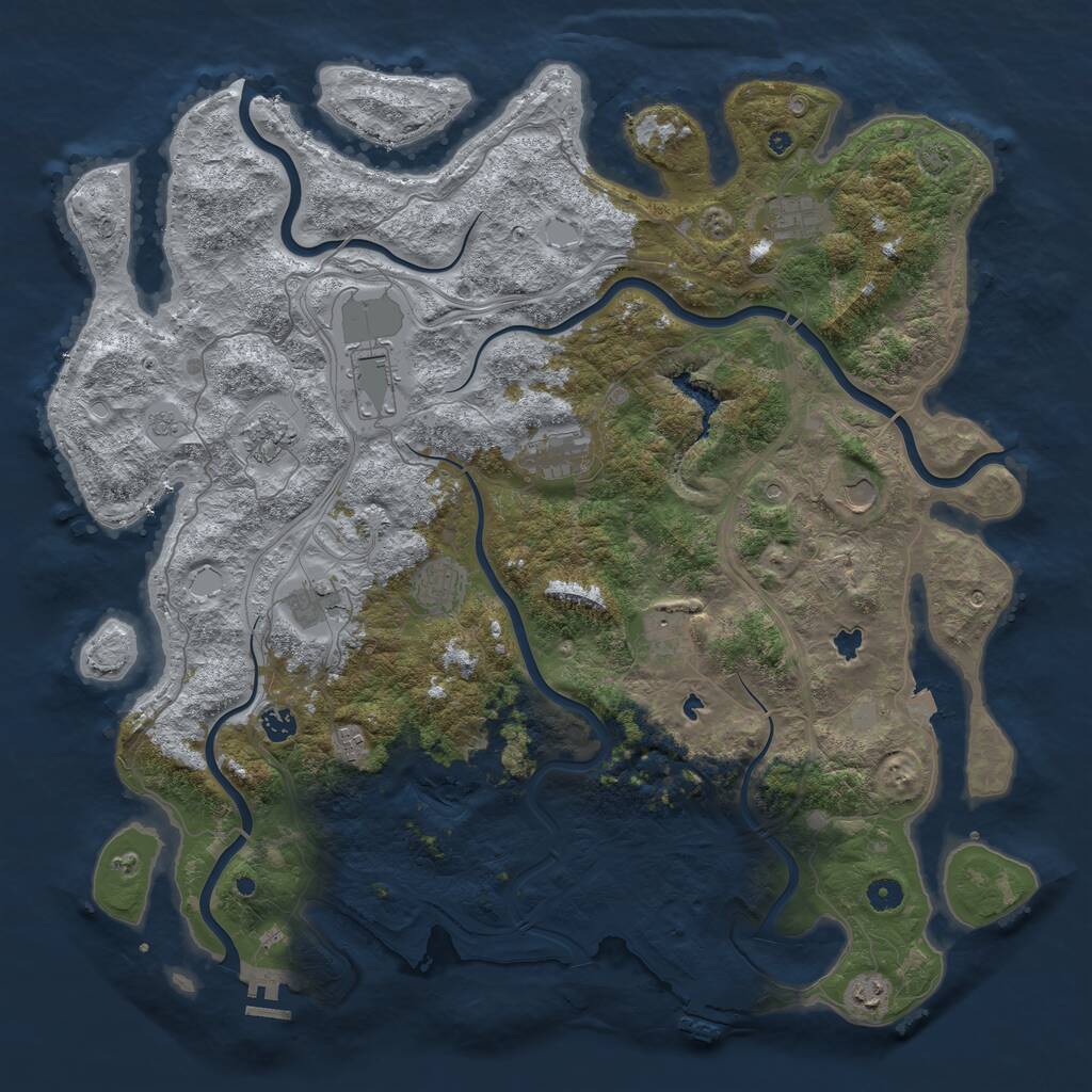 Rust Map: Procedural Map, Size: 4800, Seed: 19340, 17 Monuments