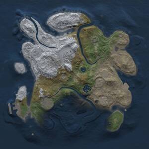 Thumbnail Rust Map: Procedural Map, Size: 2850, Seed: 1642035, 9 Monuments