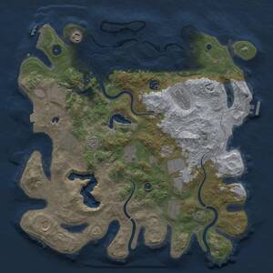 Thumbnail Rust Map: Procedural Map, Size: 4000, Seed: 1534707709, 16 Monuments