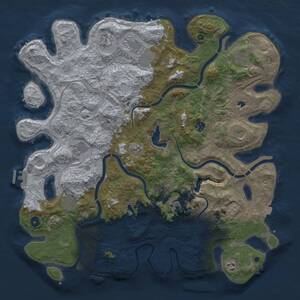 Thumbnail Rust Map: Procedural Map, Size: 4500, Seed: 1033351009, 16 Monuments