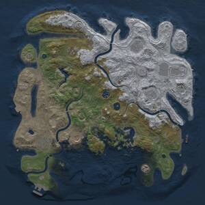 Thumbnail Rust Map: Procedural Map, Size: 4250, Seed: 1043835674, 15 Monuments