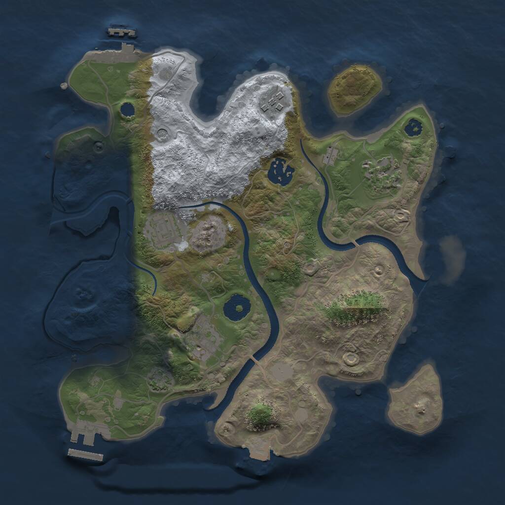 Rust Map: Procedural Map, Size: 2900, Seed: 814776728, 10 Monuments