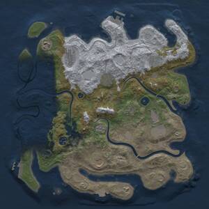 Thumbnail Rust Map: Procedural Map, Size: 3750, Seed: 2066135447, 15 Monuments