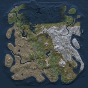 Thumbnail Rust Map: Procedural Map, Size: 4500, Seed: 623111823, 17 Monuments