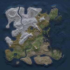 Thumbnail Rust Map: Procedural Map, Size: 3500, Seed: 7839112, 15 Monuments