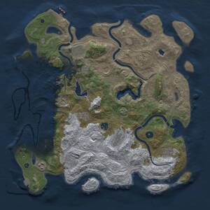 Thumbnail Rust Map: Procedural Map, Size: 4250, Seed: 1176803546, 16 Monuments