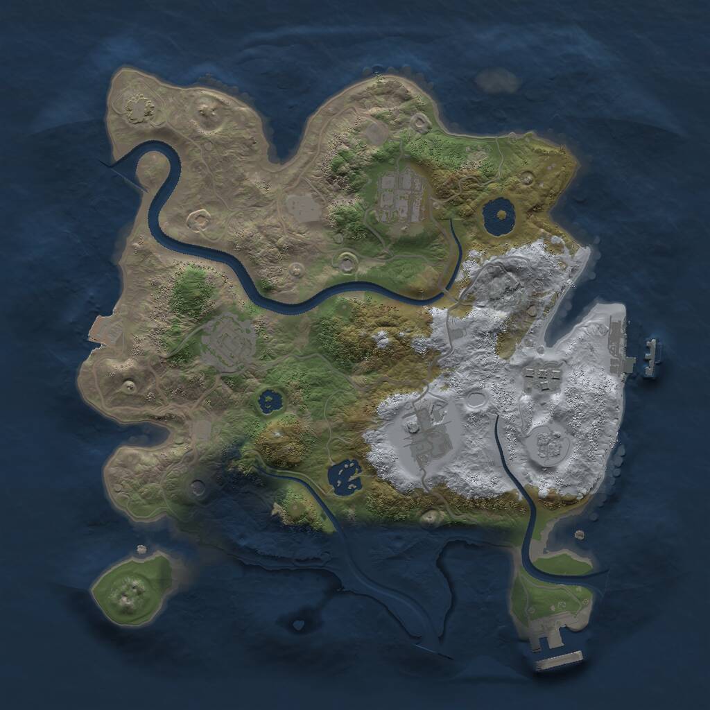 Rust Map: Procedural Map, Size: 3000, Seed: 94481, 11 Monuments