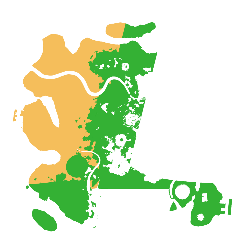 Biome Rust Map: Procedural Map, Size: 3200, Seed: 6464