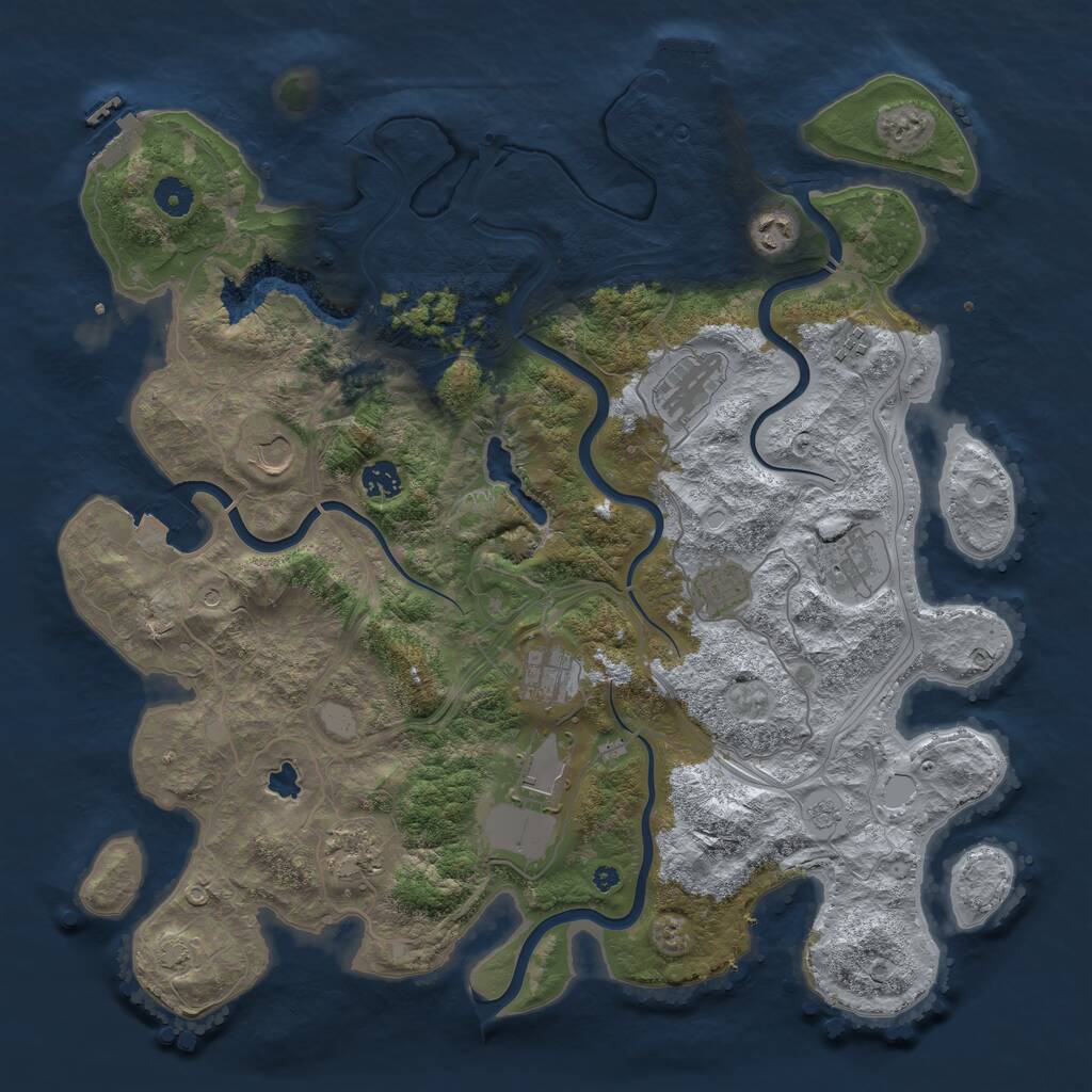 Rust Map: Procedural Map, Size: 4250, Seed: 759515874, 16 Monuments