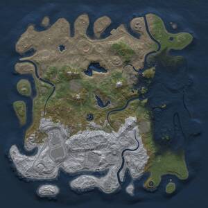 Thumbnail Rust Map: Procedural Map, Size: 4250, Seed: 1234562, 15 Monuments