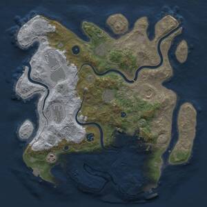 Thumbnail Rust Map: Procedural Map, Size: 3750, Seed: 876923615, 14 Monuments