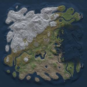 Thumbnail Rust Map: Procedural Map, Size: 4500, Seed: 931337115, 15 Monuments