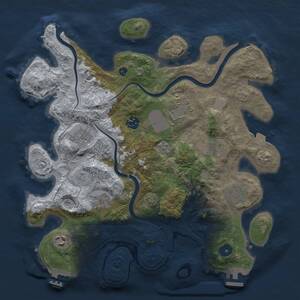 Thumbnail Rust Map: Procedural Map, Size: 3500, Seed: 61809155, 14 Monuments