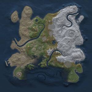 Thumbnail Rust Map: Procedural Map, Size: 3500, Seed: 678711673, 14 Monuments
