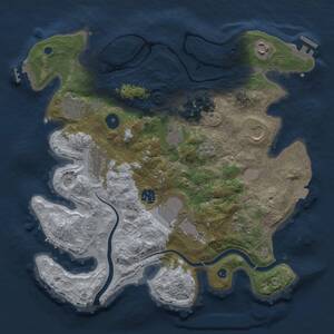 Thumbnail Rust Map: Procedural Map, Size: 3500, Seed: 82230089, 15 Monuments