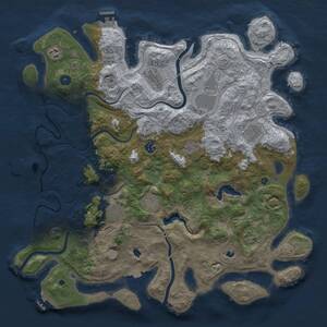 Thumbnail Rust Map: Procedural Map, Size: 4500, Seed: 2070395513, 16 Monuments
