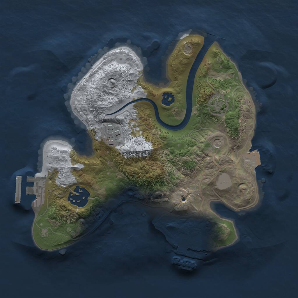 Rust Map: Procedural Map, Size: 2200, Seed: 4782, 7 Monuments