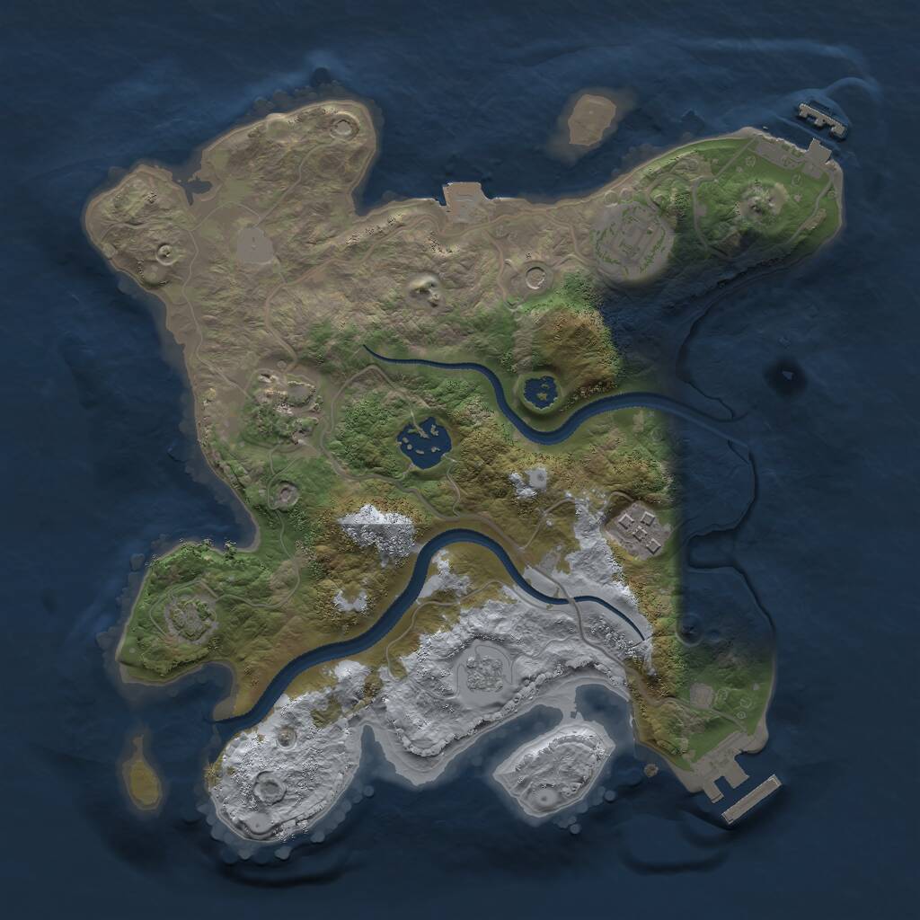 Rust Map: Procedural Map, Size: 2800, Seed: 1881813582, 10 Monuments