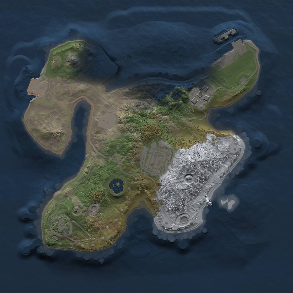 Rust Map: Procedural Map, Size: 2000, Seed: 904135325, 5 Monuments