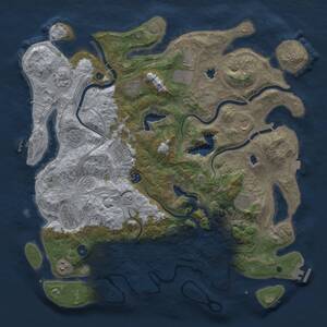 Thumbnail Rust Map: Procedural Map, Size: 4500, Seed: 2081739722, 16 Monuments