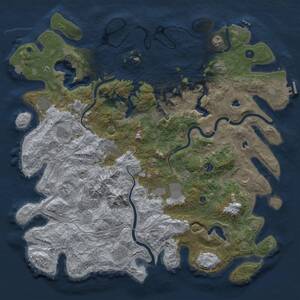 Thumbnail Rust Map: Procedural Map, Size: 5000, Seed: 1640906482, 17 Monuments