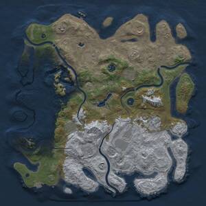Thumbnail Rust Map: Procedural Map, Size: 4250, Seed: 1154498497, 16 Monuments