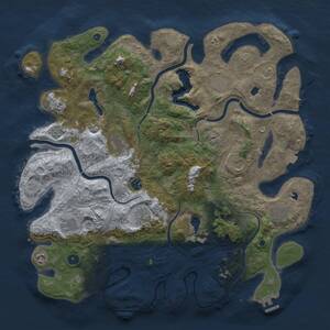 Thumbnail Rust Map: Procedural Map, Size: 4500, Seed: 255128394, 15 Monuments