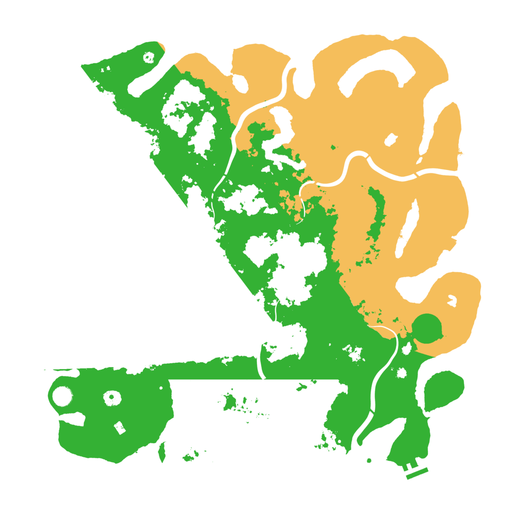Biome Rust Map: Procedural Map, Size: 4500, Seed: 255128394