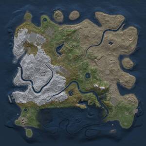 Thumbnail Rust Map: Procedural Map, Size: 4000, Seed: 394355349, 15 Monuments