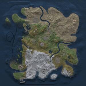 Thumbnail Rust Map: Procedural Map, Size: 3500, Seed: 988917, 15 Monuments