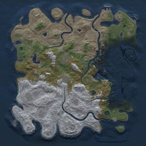 Thumbnail Rust Map: Procedural Map, Size: 4500, Seed: 986832673, 17 Monuments